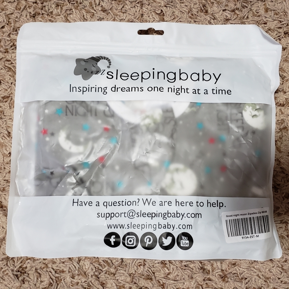 NWT Sleeping Baby Zipadee-Zip Sleepsack 6-12 months